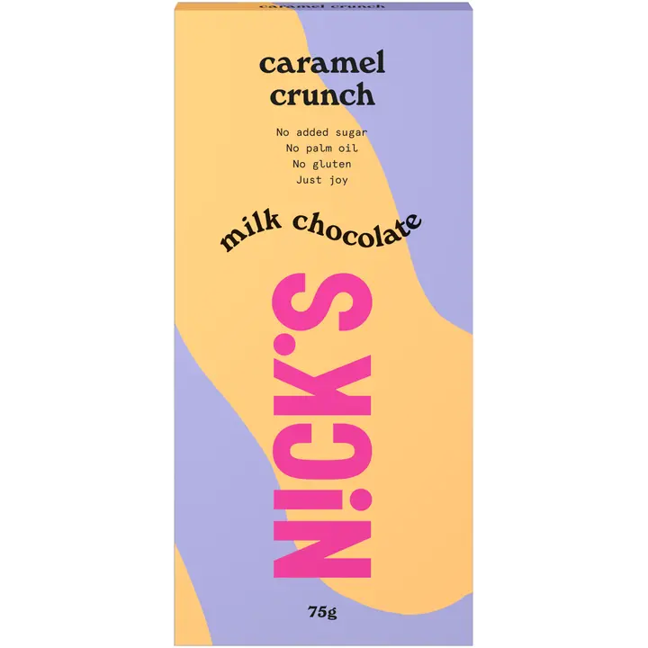 Nick’s Milk Chocolate Caramel Crunch suklaalevy 75g