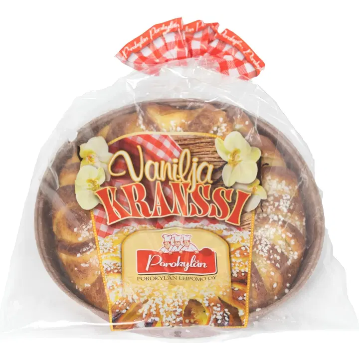 Porokylän Vaniljakranssi 400g Vaniljakreemitäytepulla