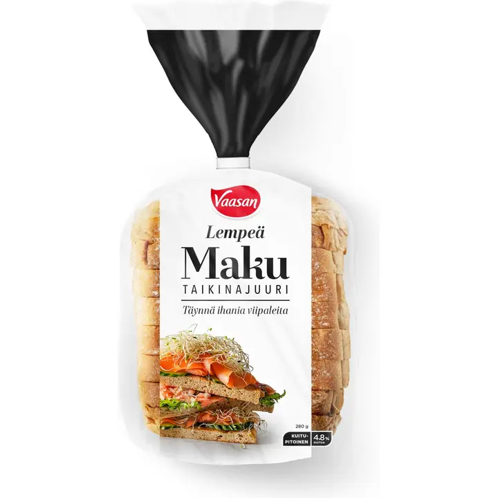 Vaasan Maku Lempeä taikinajuuri 280g viipaleleipä