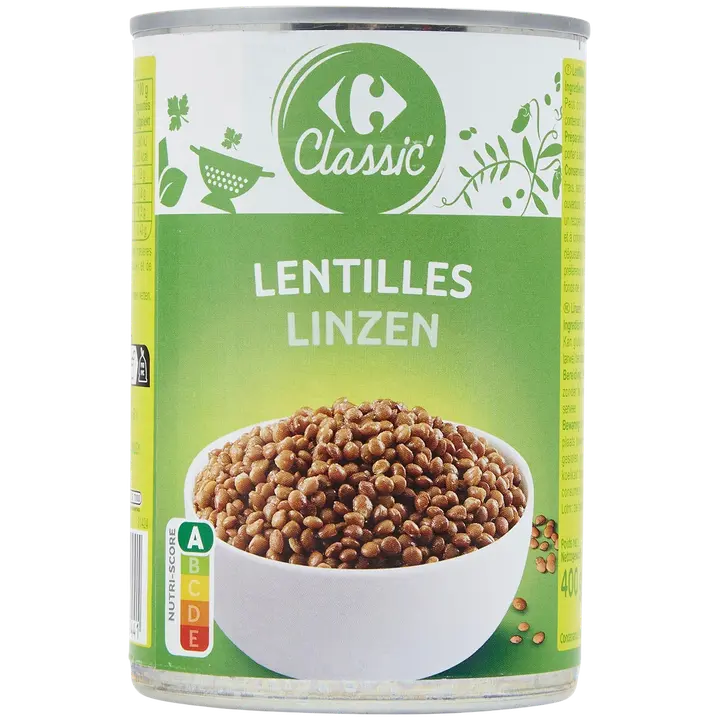 Carrefour Linssit suolaliemessä 400/265 g