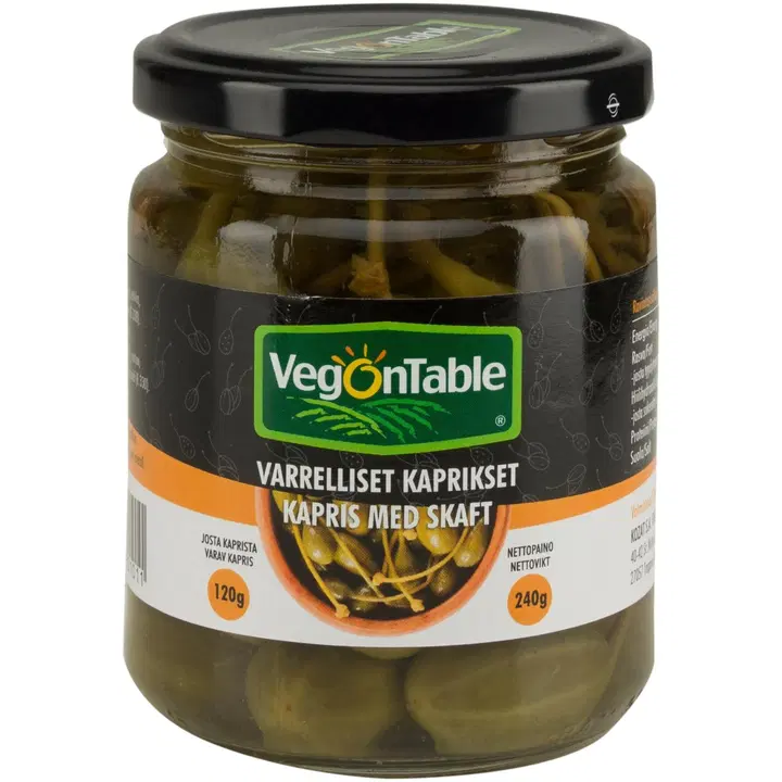 VegOnTable varrelliset kaprikset 240/120g