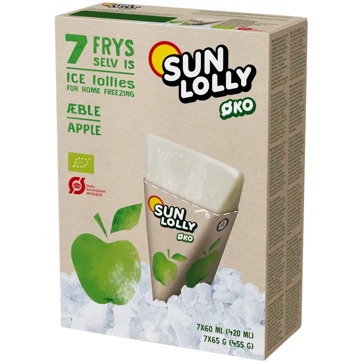 Sun Lolly 7x60ml/65g Ekologisk frys själv Äpple