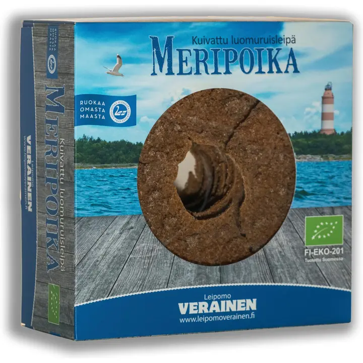 Leipomo Verainen Meripoika kuivattu luomuruisleipä 500g