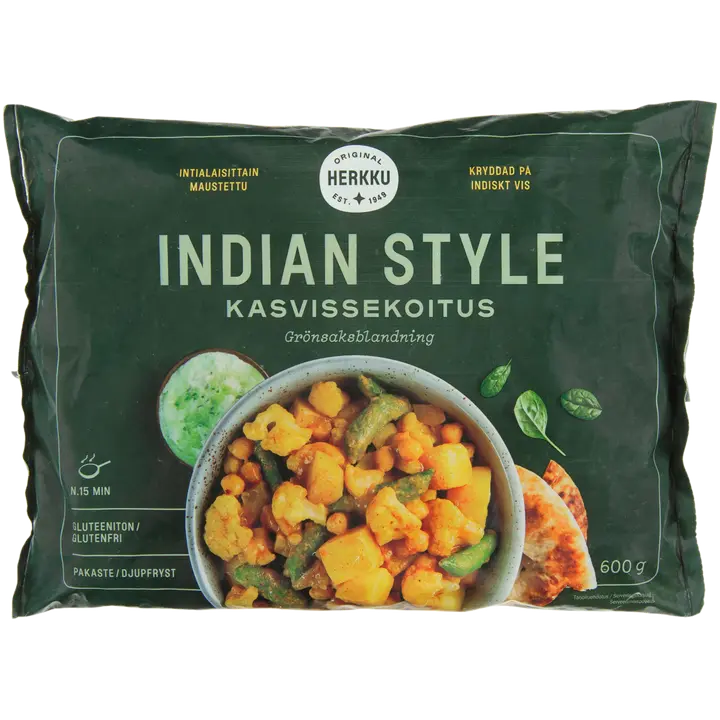 Herkku Indian Style Kasvissekoitus pakaste 600g