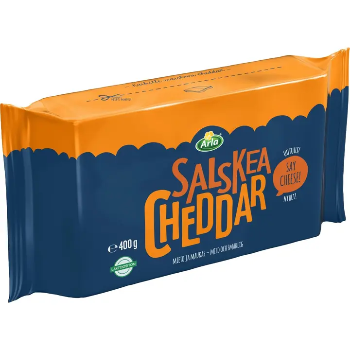 Arla Tolkuttomat Juustot Salskea cheddar juusto 400 g
