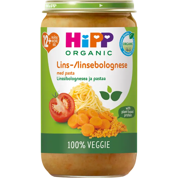 HiPP Linssibolognesea ja pastaa 250g 12kk luomu