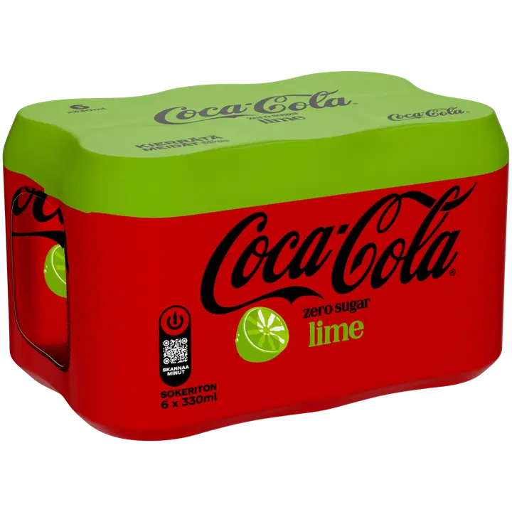 6-pack Coca-Cola Zero Sugar Lime virvoitusjuoma tölkki 0,33 L