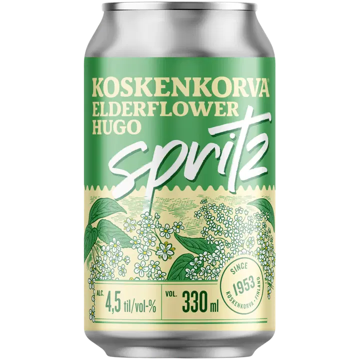 Koskenkorva Spritz Elderflower Hugo muu alkohoolne jook 4,5%vol 330 ml