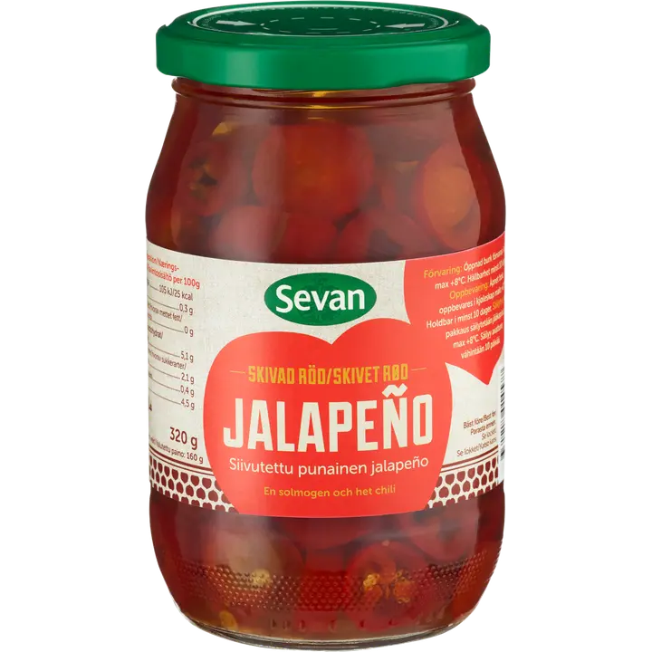 Sevan Punajalapenosiivut 320g