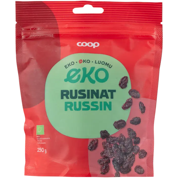 Coop Eko rusinat luomu 250 g