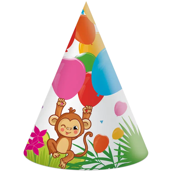 Decorata Party Jungle Balloons FSC Paper Hats