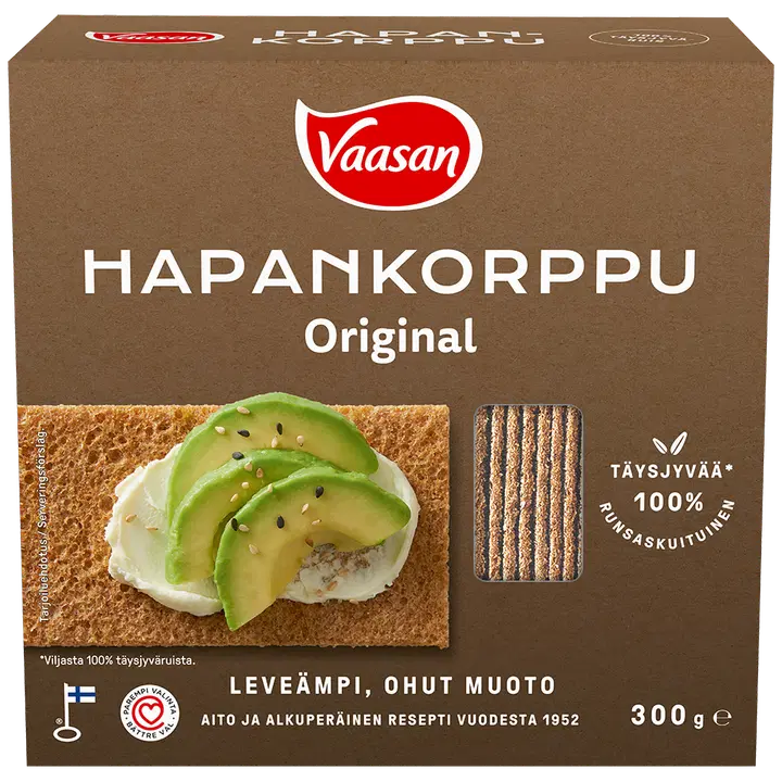 VAASAN Hapankorppu 300g täysjyväruishapankorppu