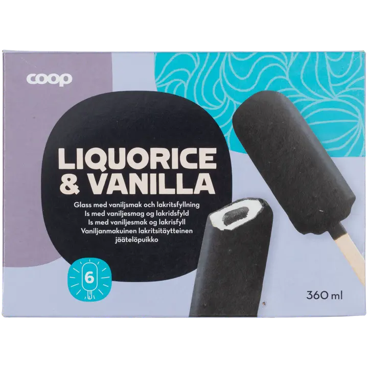 Coop Vanillijäätis Lagrits 6- pakk 360ml/270 g