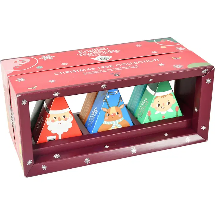 English Tea Shop Luomu Jouluteepyramidit Kuusenkoristeet, kofeiiniton 6 pss 12g