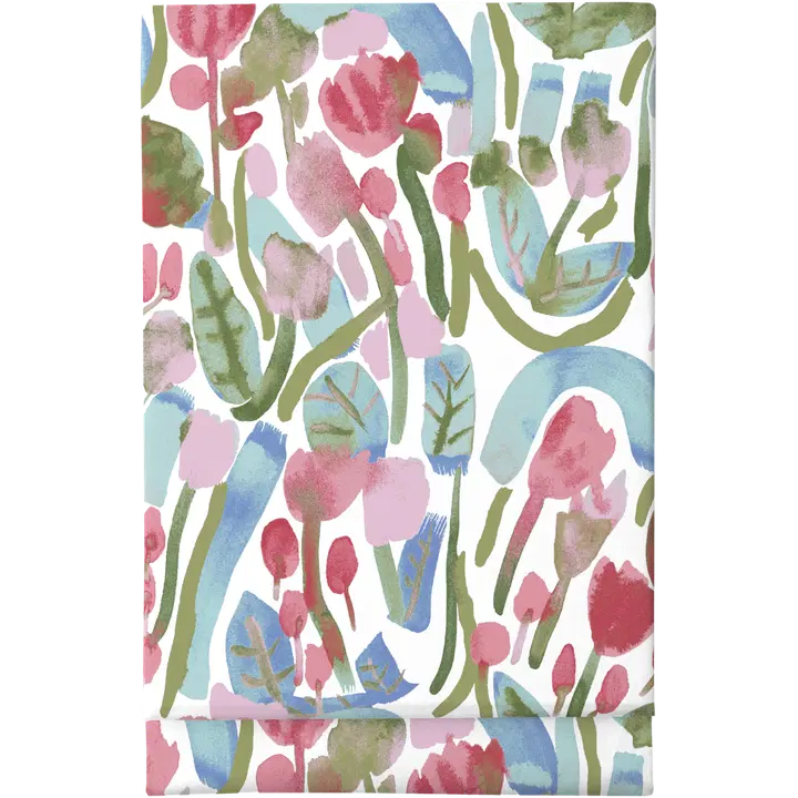 Finlayson pöytäliina Kumpula 145x250 cm valkoinen/punainen/aqua