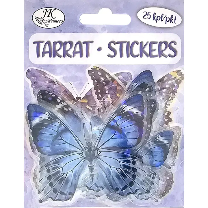 J.K. Primeco tarra Perhoset sinilila hologrammi 25kpl