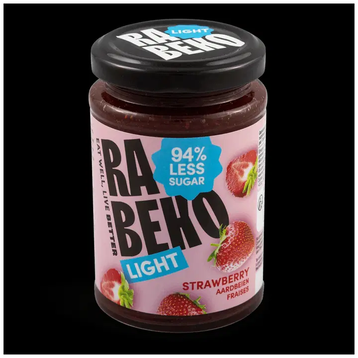 Rabeko Jordgubbssylt, innehåller sötningsmedel 230g