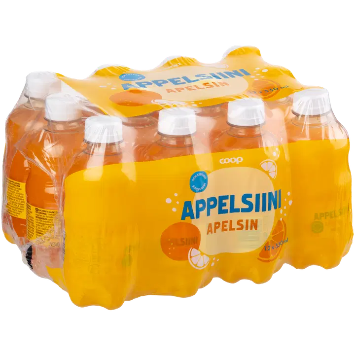 12 x Coop sokeriton appelsiini virvoitusjuoma 0,33l
