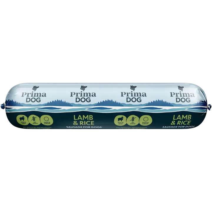 Prima Dog Lammas-riisi makkara 800 g
