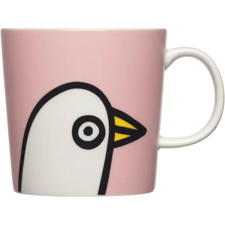 Iittala Oiva Toikka kokoelma Lintunen muki 0,3l pinkki