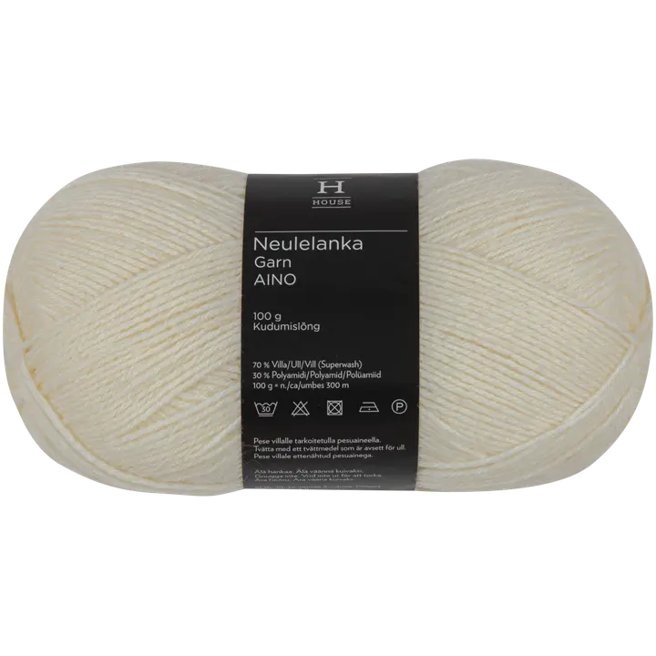 House lanka Aino villasekoite 100g luonnonvalkoinen