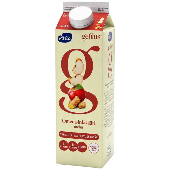 Valio Gefilus® mehu 1 l omena-inkivääri+sinkki
