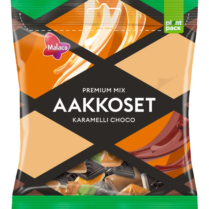 Malaco Aakkoset Karamelli Choco makeissekoitus 290g