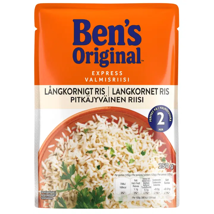 Ben's Original Valmisriisi Pitkäjyväinen riisi (250 g)