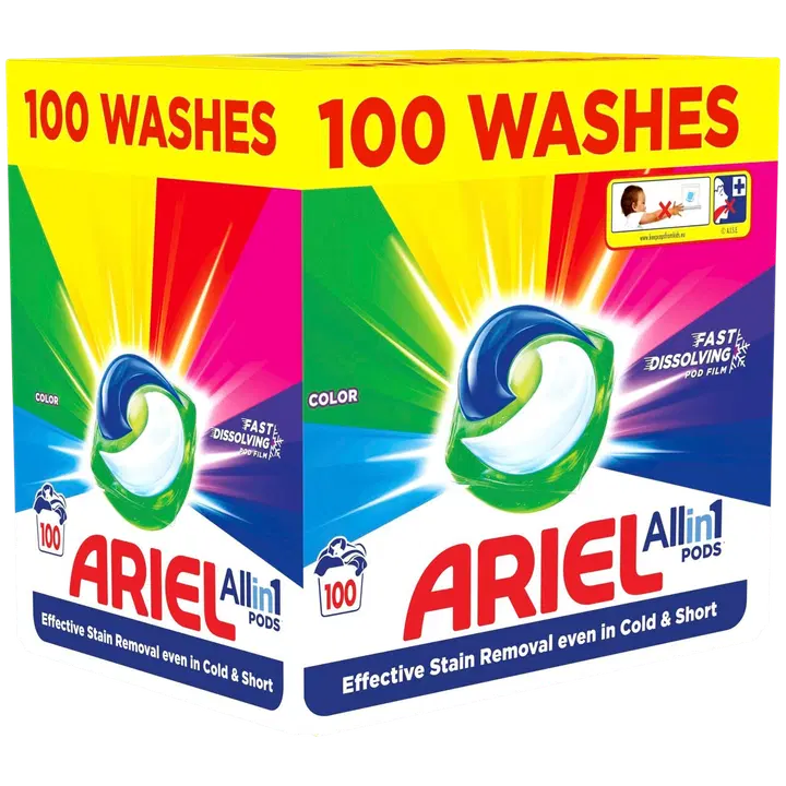 Geelkapslid Ariel Color 100tk