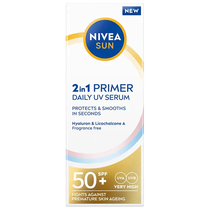 NIVEA SUN 30ml 2in1 Primer Daily UV Serum SK50+ -aurinkosuojaseerumi