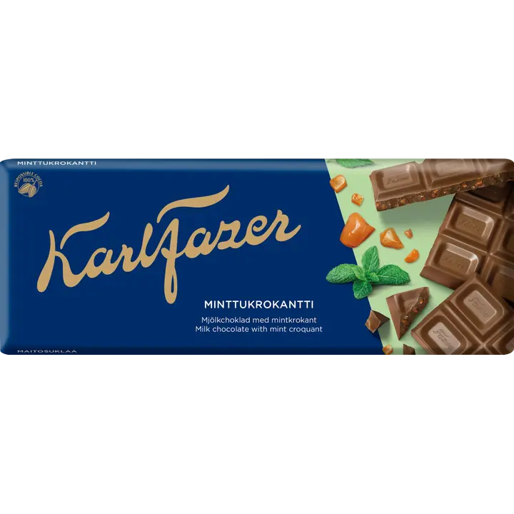 Karl Fazer Minttu krokant šokolaad 180G