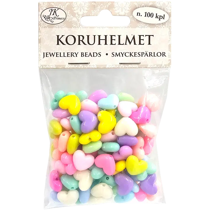 J.K. Primeco koruhelmet Sydän pastelli 100kpl