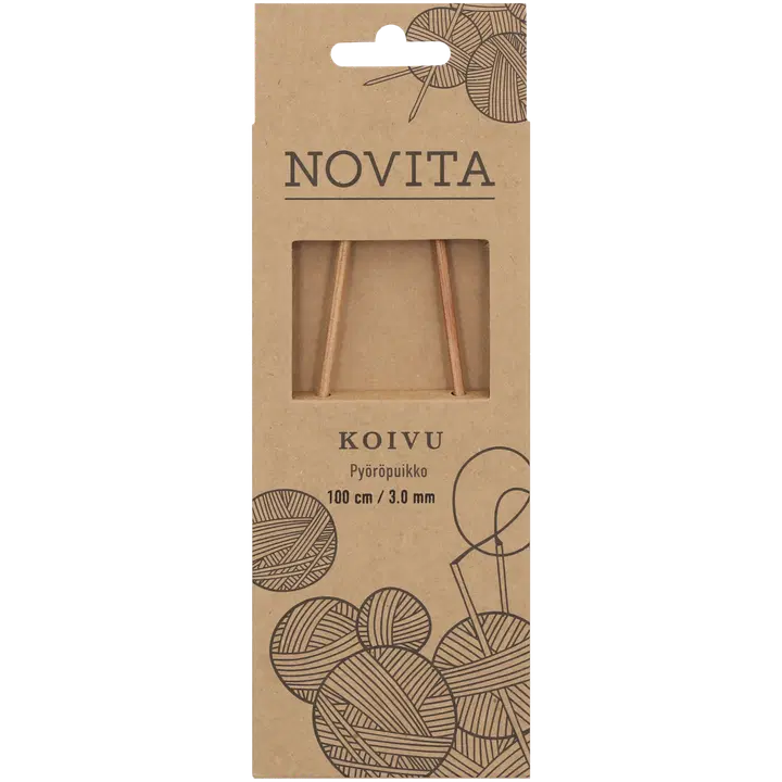 Novita Pyöröpuikko Koivu 100cm - 3mm