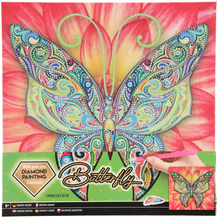 Grafix Diamond Painting canvakselle Perhonen