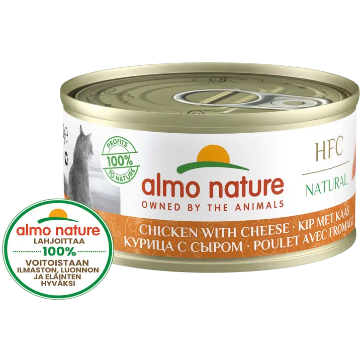 Almo Nature HFC Natural kana & juusto kissan täydennysravinto 70 g