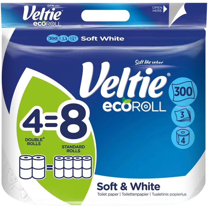 Veltie wc-paperi ecoRoll 4 rl