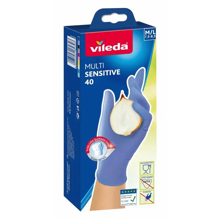 Vileda Multi Sensitive 40 kpl kertakäyttökäsine nitriiliä M/L