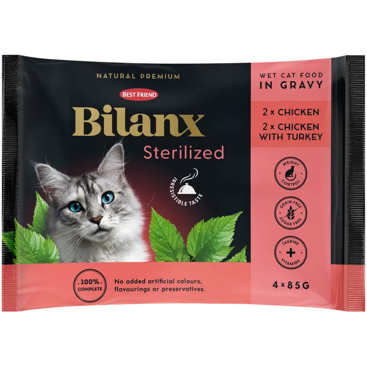Best Friend Bilanx Sterilized lajitelma kastikkeessa 4x85 g