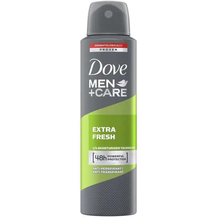 Dove Men+Care Extra Fresh Antiperspirantti deodorantti Spray Miehille 48 h suoja 150 ml