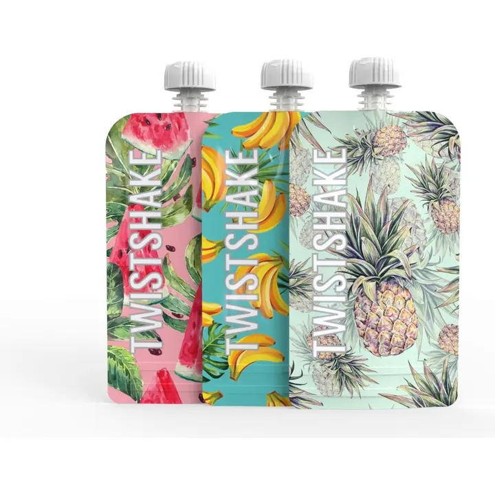 Twistshake 3x Ruokapussit sqeeze bag 220ml
