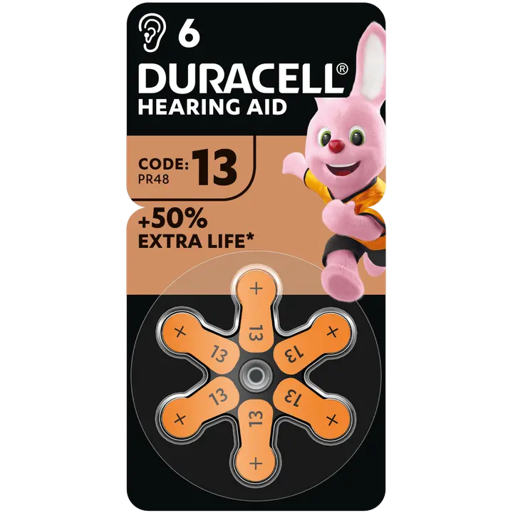 Duracell kuulolaiteparisto 13 6kpl