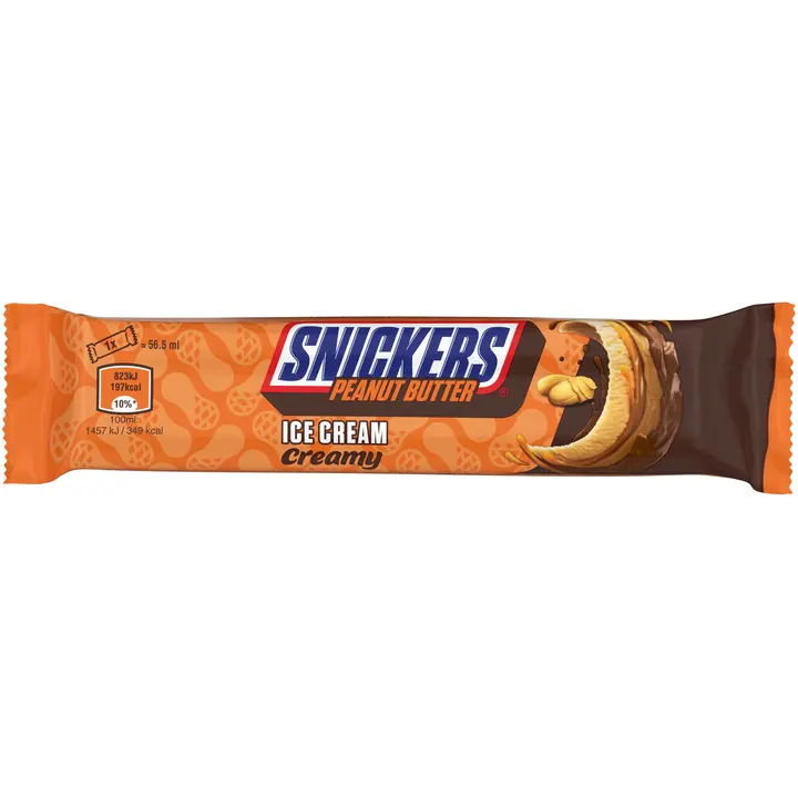 Snickers Creamy jäätelöpatukka 53g/56,5ml