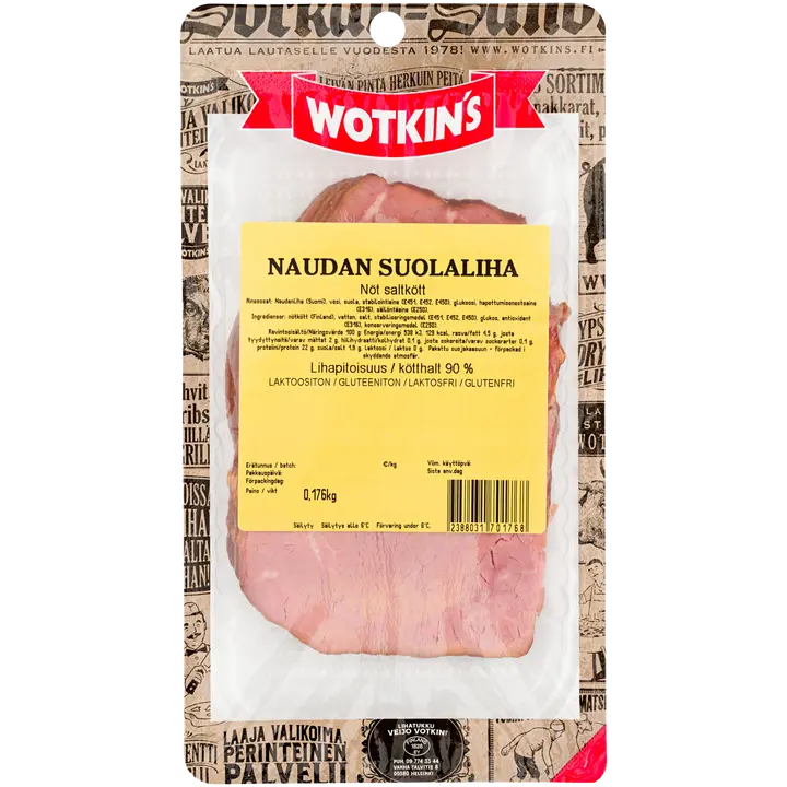 Wotkin´s 80-170 g Naudan suolaliha kokolihaleikkele