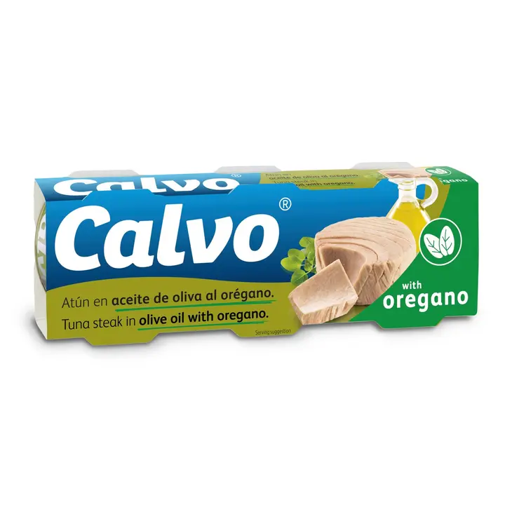 Calvo oliiviöljy & oregano tonnikala 3x80/52g