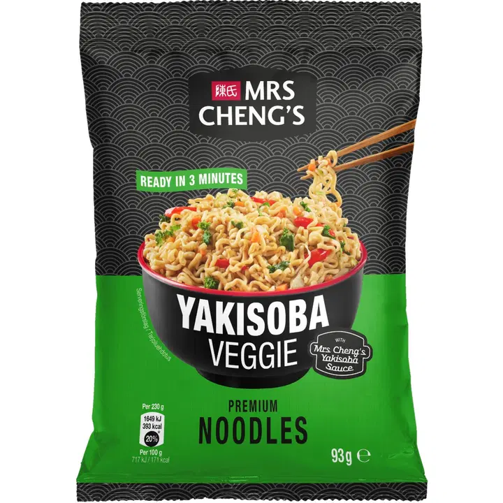 Mrs Cheng's Yakisoba nuudeli kasvis 93g