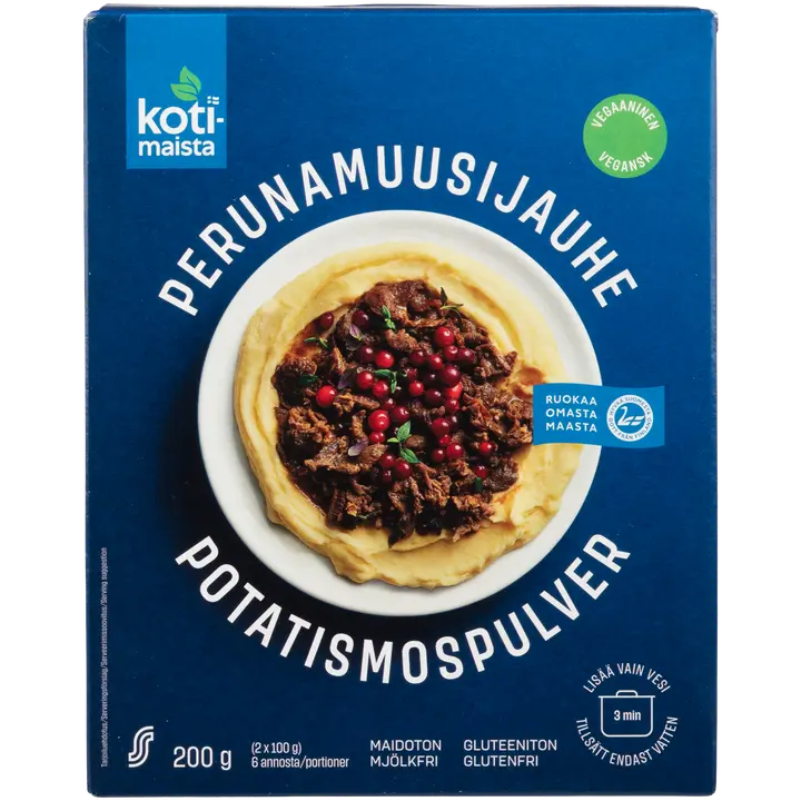 Kotimaista maidoton perunamuusijauhe 200 g