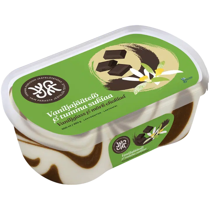 Vanhan Porvoon Jäätelötehdas Vaniljajäätelö & tumma suklaa 900ml