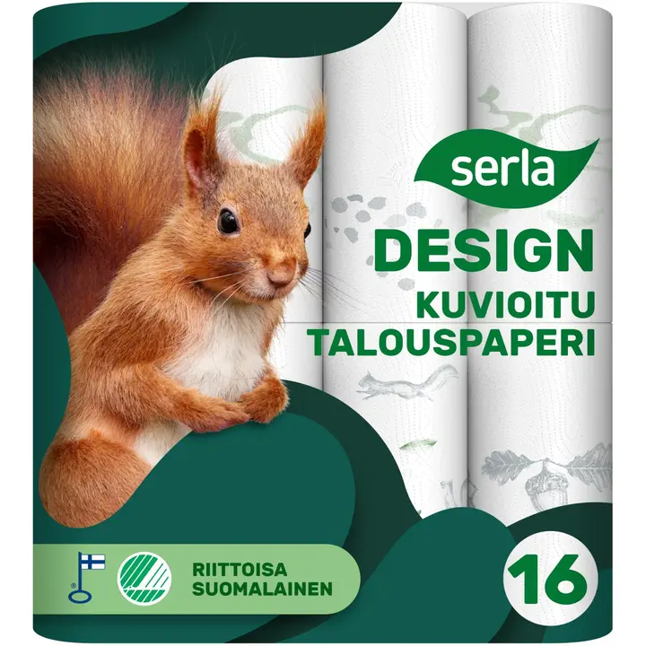 Serla Design talouspaperi 16rl kuvioitu