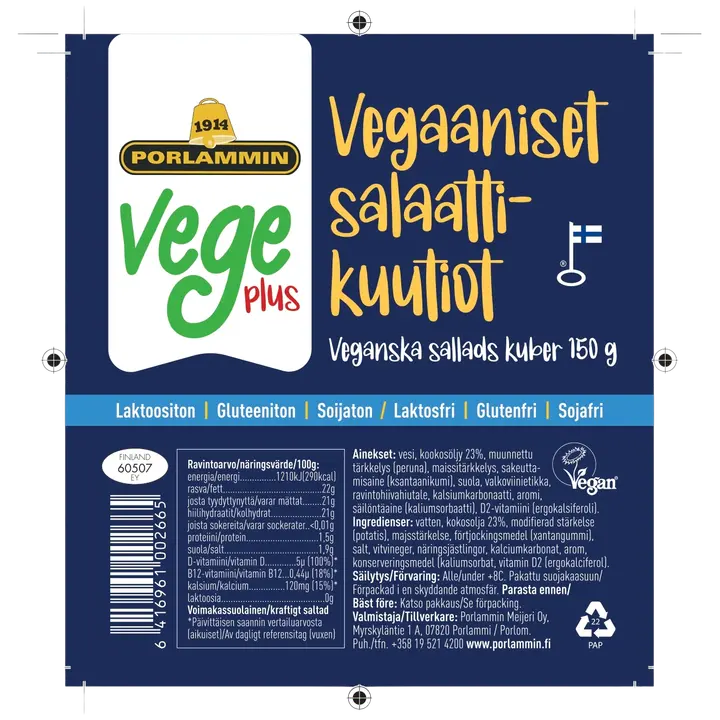 Porlammin Vege plus 150g salaattikuutio