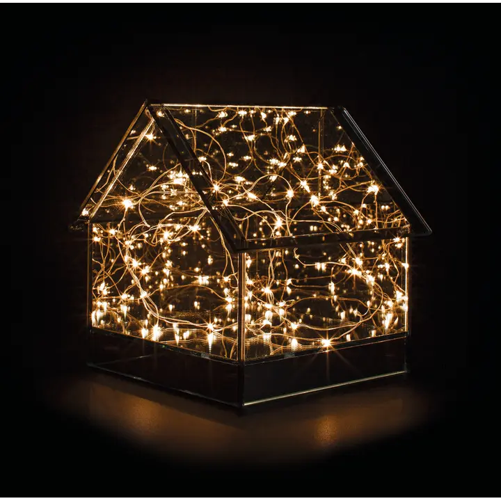 LED-peegelmaja 17x17,5x17 cm (patareid 2xAA ei sisaldu pakendis)